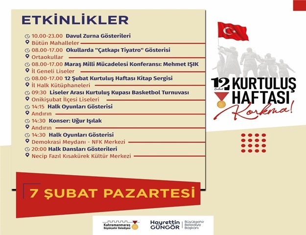 Kurtuluş Haftası’nda Dolu Dolu Etkinlikler