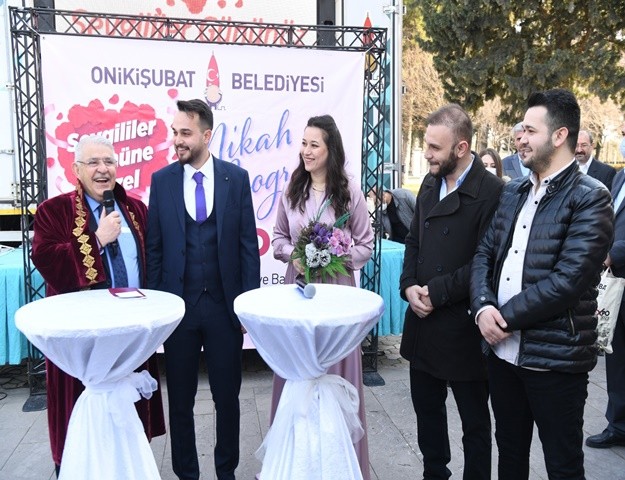 Onikişubat Belediyesi’nden Sevgililer Günü’ne Özel Toplu Nikah Töreni