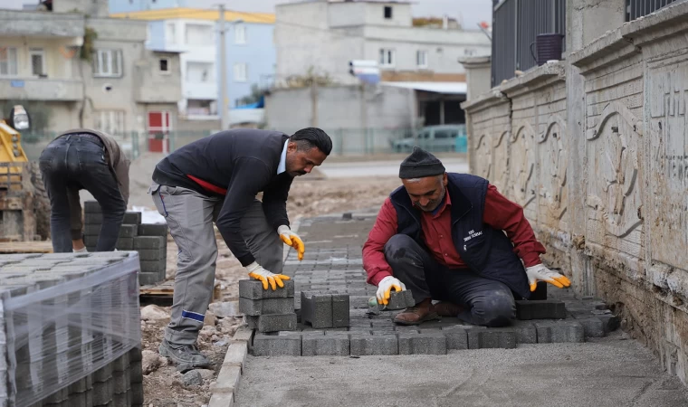 Dulkadiroğlu’nda Kilit Parke Çalışması