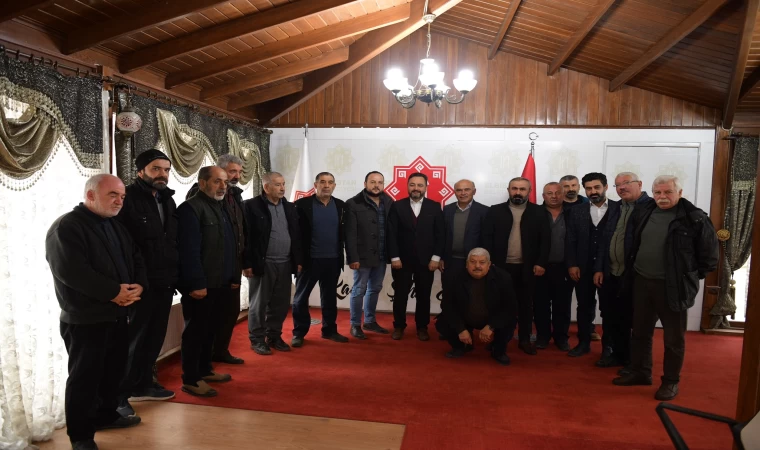 Elbistan'da Taksicilerden Başkan Gürbüz'e Teşekkür Ziyareti