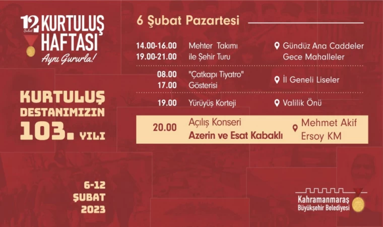 12 Şubat Kurtuluş Haftası Kutlamaları Başlıyor!