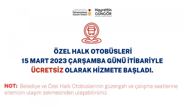 Özel Halk Otobüsleri de Hizmete Başladı