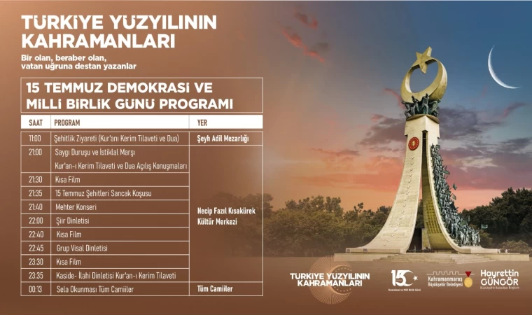 Büyükşehir’den 15 Temmuz Demokrasi ve Milli Birlik Günü Etkinliklerine Davet