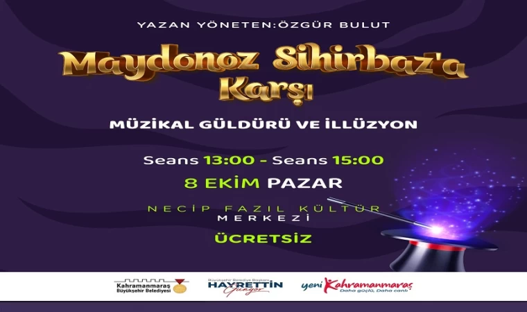 ‘Maydonoz Sihirbaz’a Karşı’ Gösterisi Minik İzleyicilerini Bekliyor