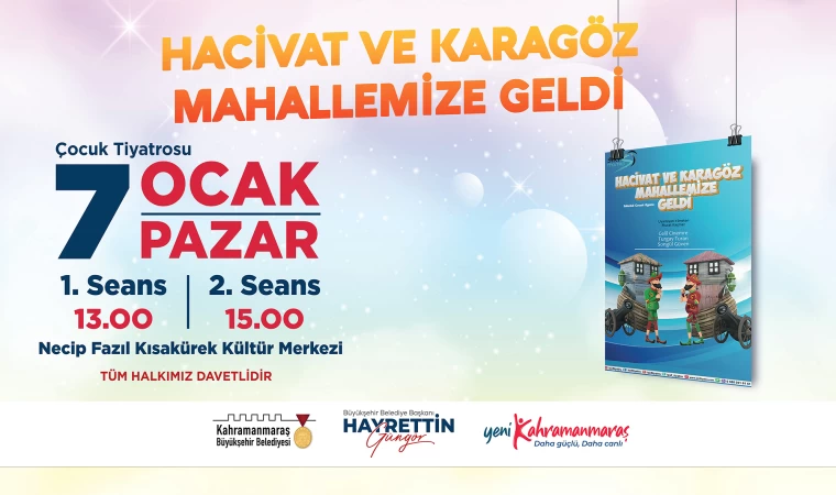 Hacivat ve Karagöz, Eğlendirmeye ve Öğretmeye Kahramanmaraş'a Geliyor