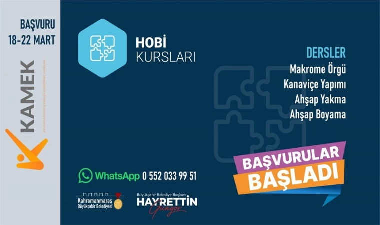 KAMEK’in Yeni Atölyeleri Katılımcılarını Bekliyor
