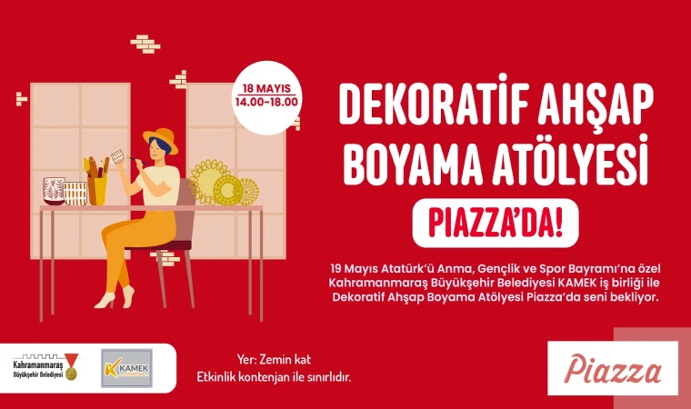 Büyükşehir’in Dekoratif Ahşap Boyama Atölyesi Piazza’da Vatandaşlarla Buluşacak