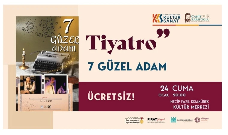 Büyükşehir’den Tiyatroseverlere Özel Gece: “7 Güzel Adam” Sahne Alıyor