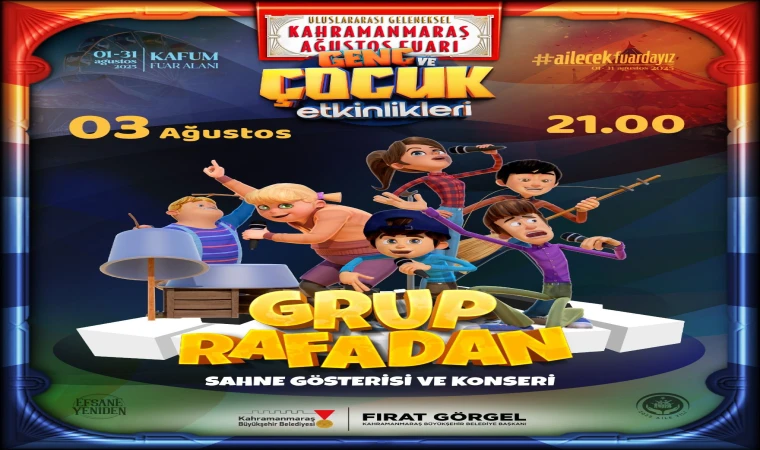 Çocuklara Bayram Gibi Gece; Rafadan Tayfa KAFUM’da Minikler İçin Sahne Alacak