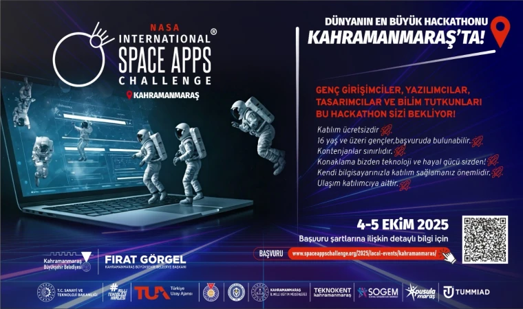 Kahramanmaraş’ta Bir İlk; Büyükşehir NASA’nın Dev Organizasyonuna Ev Sahipliği Yapacak