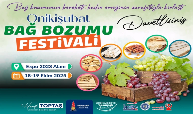 Onikişubat Belediyesi’nden Geleneksel Bağ Bozumu Festivali