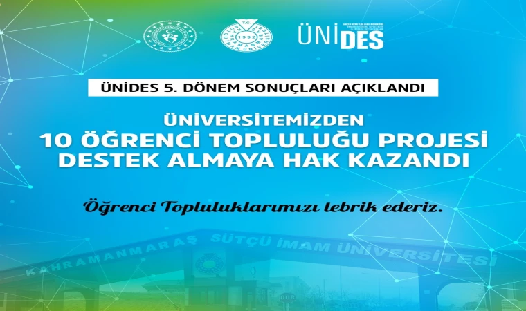 KSÜ’den 10 Öğrenci Topluluğu Projesi ÜNİDES’ten Destek Almaya Hak Kazandı