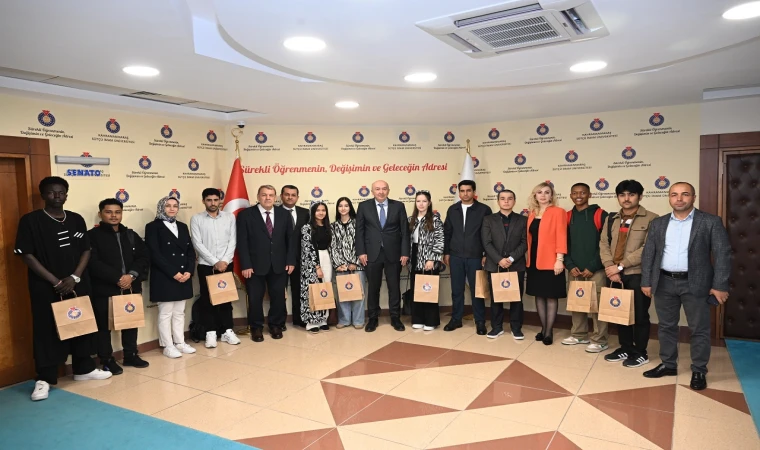 Uluslararası Öğrencilerden KSÜ Rektörü Prof. Dr. Alptekin Yasım’a Ziyaret