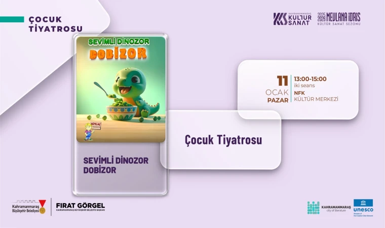 “Sevimli Dinozor Dobizor” Minikleri Eğlendirmeye Geliyor