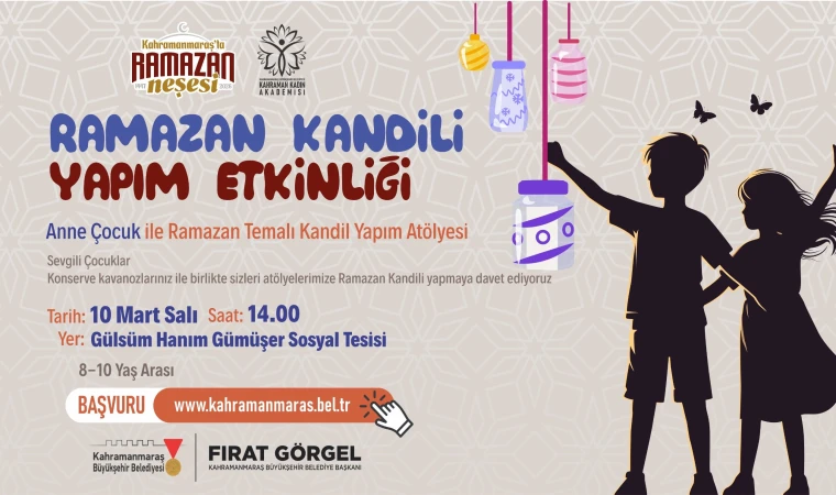 Büyükşehir’den Anne ve Çocuklara Özel Ramazan Kandili Atölyesi