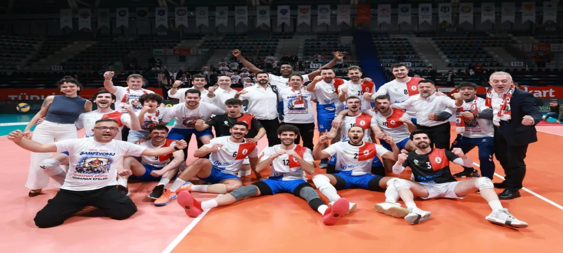 Edeler, artık Efeler Ligi’nde! Şampiyon Onikişubat Belediye Spor kupasına kavuştu