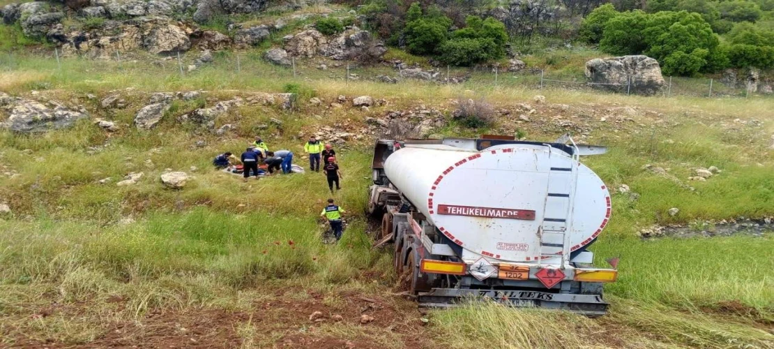 Kahramanmaraş Narlı otobanında petrol tankeri kazası