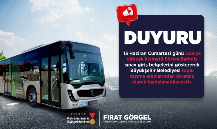 Büyükşehir’den LGS Günü Öğrenci ve Velilere Tam Destek