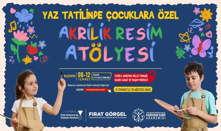 Büyükşehir’den Çocuklara Yaz Hediyesi; Akrilik Resim Atölyesi Başlıyor
