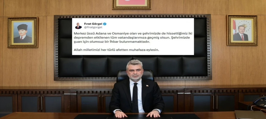 Başkan Görgel, “Tüm Vatandaşlarımıza Geçmiş Olsun”