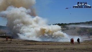 Kahramanmaraş’ta helikopter destekli yangın tatbikatı