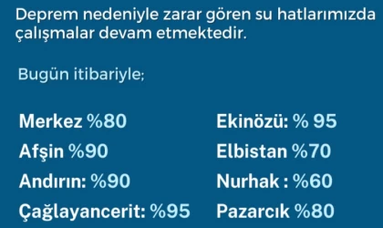 Büyükşehir Depremde Zarar Gören Su Hatlarını Onarıyor
