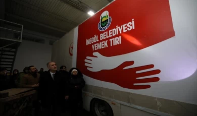 İnegöl’den Kahramanmaraş’a yemek tırı