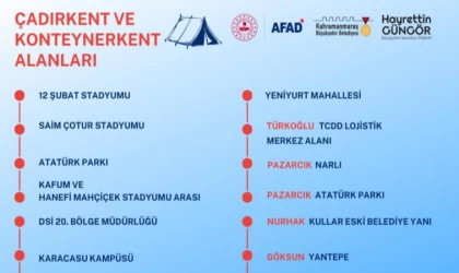 Şehirde Güvenli Toplanma Alanları