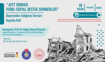 Afet Sonrası Psiko-Sosyal Destek Seminerleri Başlıyor!