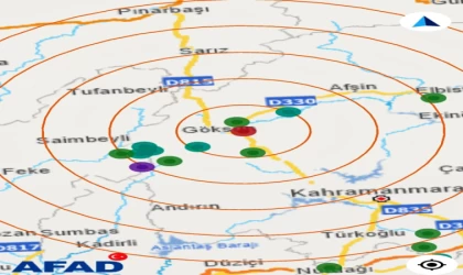 Göksun’da 4.7 büyüklüğünde deprem 