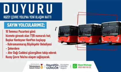 Büyükşehir’den Kuzey Çevre Yolu’na Yeni Ulaşım Hattı