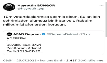 Kahramanmaraş’ta Olumsuz Bir İhbar Yok