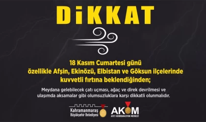 Büyükşehir’den Kuvvetli Fırtına Uyarısı!