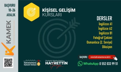 KAMEK’in Yeni Kurslarına Başvurularda Son Gün!
