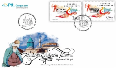 PTT’den Mevlana için özelgün zarfı
