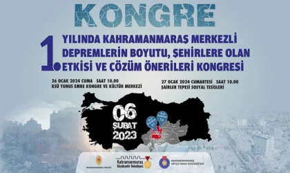 Asrın Felaketinin Şehirlere Olan Etkisi ve Çözüm Önerileri Kahramanmaraş'ta Konuşulacak