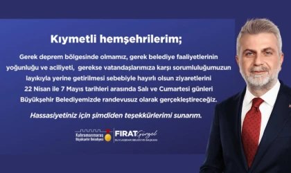 Başkan Görgel: “Ziyaretler Salı ve Cumartesi Günleri Randevusuz Yapılacak”