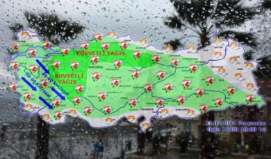 71 ile ’kuvvetli yağış’ uyarısı