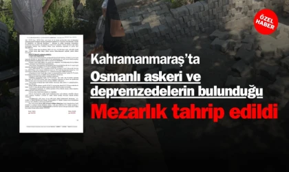 Toprak hırsıyla mezarlığı tahrip ettiler