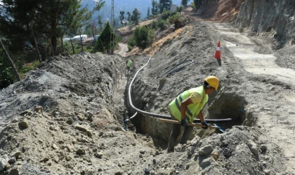 Köşürge’nin Yeni İçmesuyu Hattının İmalatı Sürüyor