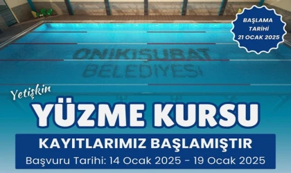 Onikişubat Belediyesi bu kez yetişkinler için yüzme kursu başlattı