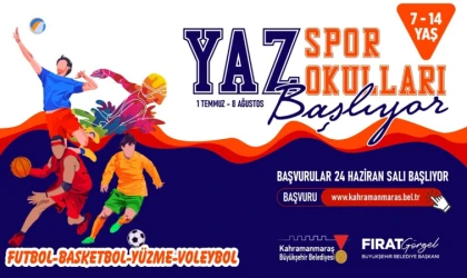 Büyükşehir’in Yaz Spor Okulları’na Kayıtlar 24 Haziran’da Başlıyor!