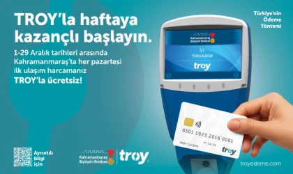 Aralık’ta TROY Kart ile Pazartesi Günleri İlk Yolculuk Ücretsiz