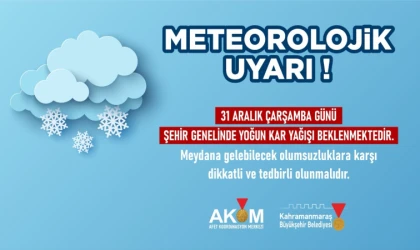 Çarşamba Günü Şehir Genelinde Kar Yağışı Bekleniyor!