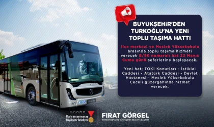 Büyükşehir’den Türkoğlu’na Yeni Toplu Taşıma Hattı