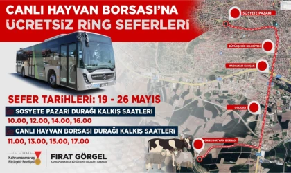 Canlı Hayvan Borsası’na Ücretsiz Ring Seferleri Başlıyor