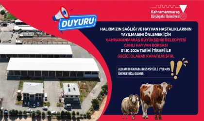 Canlı Hayvan Borsası Geçici Olarak Hizmete Kapatıldı